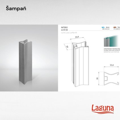 LAGUNA - Madlo INTERO šampaň 2,75m (8134)