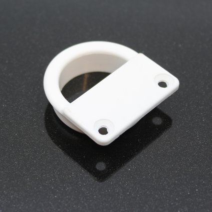 Závesné oko na zavŕtanie 35 mm, biely plast