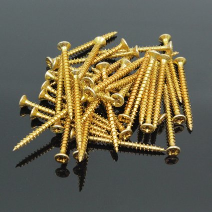 Drevoskrutka - zapustená hlava, žltý zinok, 4 x