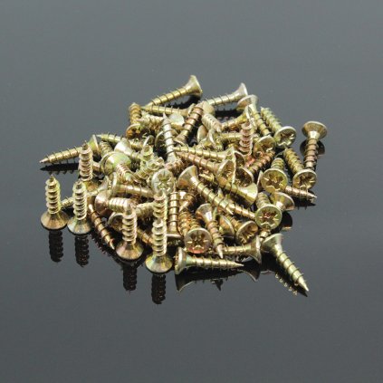 Drevoskrutka - zapustená hlava, žltý zinok, 3,5 x