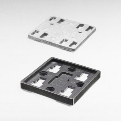 RUJZ - montážna platnička 60 x 60 mm (Variant Farba Chróm)