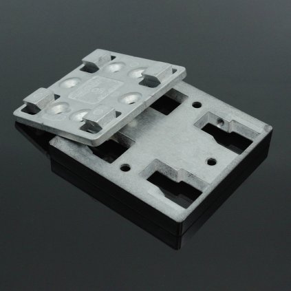 RUJZ - montážna platnička 80 x 80 mm (Variant Farba Chróm)