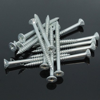 Drevoskrutka - zapustená hlava, biely zinok, 6 x