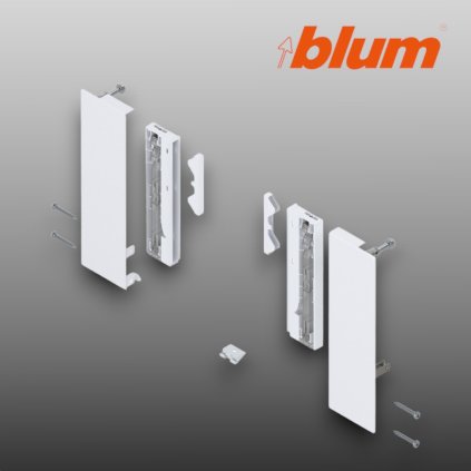 BLUM - MERIVOBOX - držiaky čela výška E - vnútorný výsuv - zasúvací prvok -  biela - ZI4.4ES1