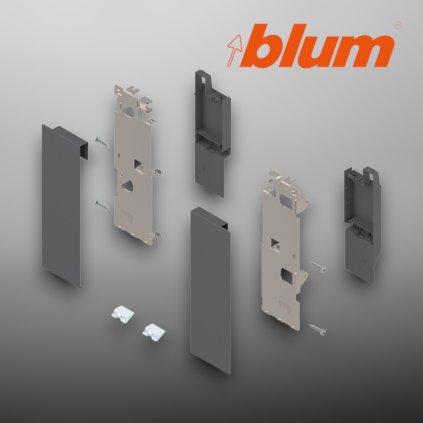 BLUM - LEGRABOX -  súprava predný diel -  výška C - s relingom - sivá - ZI7.3CS0