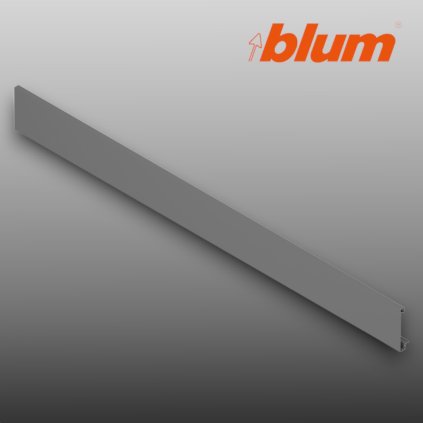 BLUM - MERIVOBOX - predný diel bez drážky - vnútorná zásuvka/výsuv reling - tmavosivá - ZV4.1042M