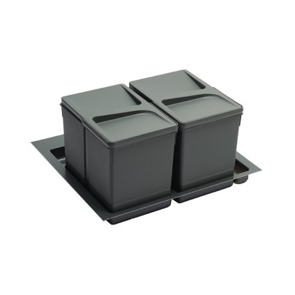Smetný kôš Dumpster, 2 x 15L, sivý