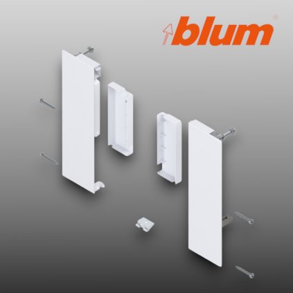 BLUM - MERIVOBOX - držiaky čela výška E - vnútorný výsuv- reling - biela - ZI4.2ES1