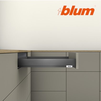 BLUM - MERIVOBOX - sada výška N - BLUMOTION TIP-ON - 40kg -  MD450 - tmavosivá