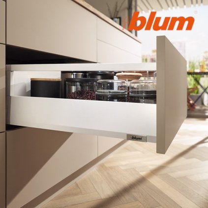 BLUM - MERIVOBOX - sada výška E-reling - BLUMOTION TIP-ON - 70kg -  MD450 - biela