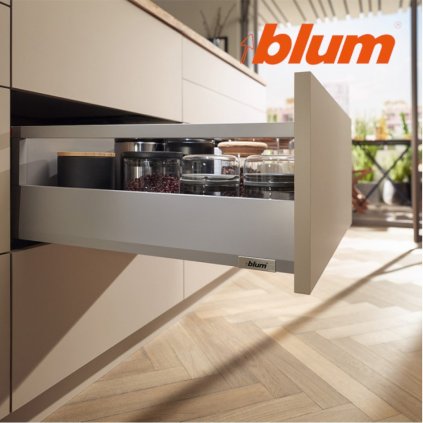 BLUM - MERIVOBOX - sada výška E-reling - BLUMOTION TIP-ON - 70kg -  MD500 - sivá