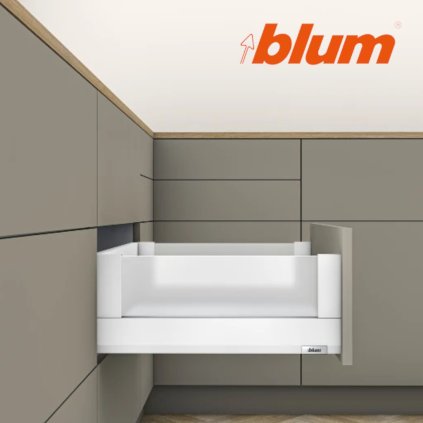 BLUM - MERIVOBOX - sada výška E-BOXCOVER - BLUMOTION TIP-ON - 70kg -  MD500 - biela
