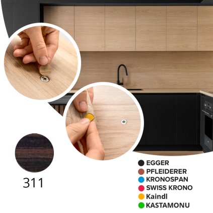 Krytka samolepiaca - 311 - Zebrano classic - Ø 14 mm