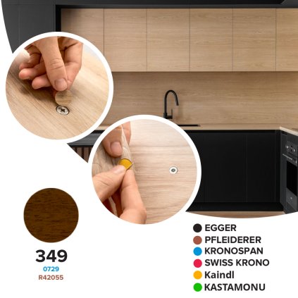 Krytka samolepiaca - 349 - 0729 / R42055 - Ø 14 mm