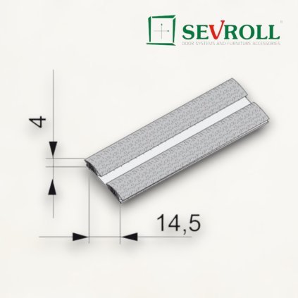 SEVROLL - dorazová kefa - zásuvná - sivá