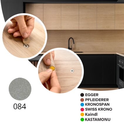 Krytka samolepiaca - 084 - Grafit - Ø 14 mm