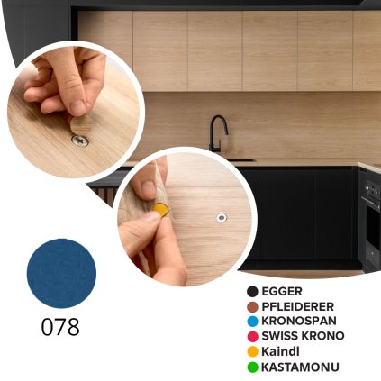 Krytka samolepiaca - 078 - Blue - Ø 14 mm