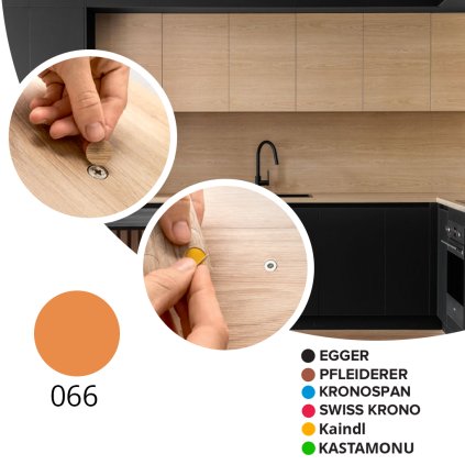 Krytka samolepiaca - 066 - Orange - Ø 14 mm