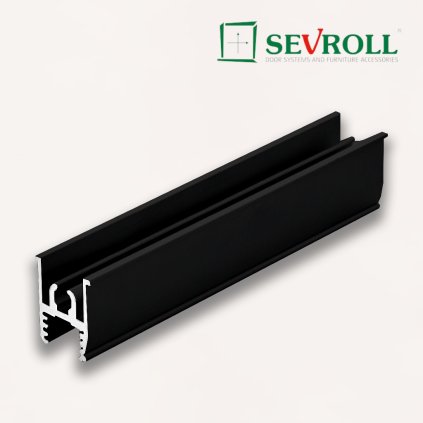 SEVROLL - rám vodorovný horný - Čierna lesklá