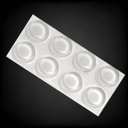 Silikónové tlmenie samolepiace - D20x6,2mm /6ks-list/