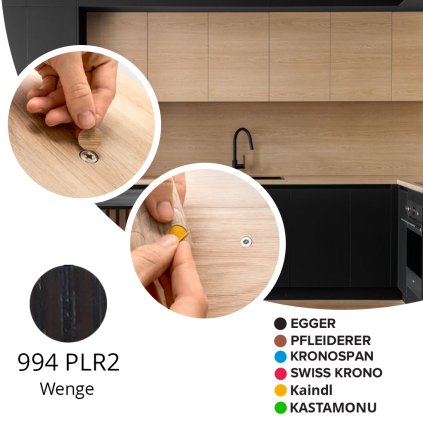 Krytka samolepiaca - 994PLR Wenge - Ø 13 mm