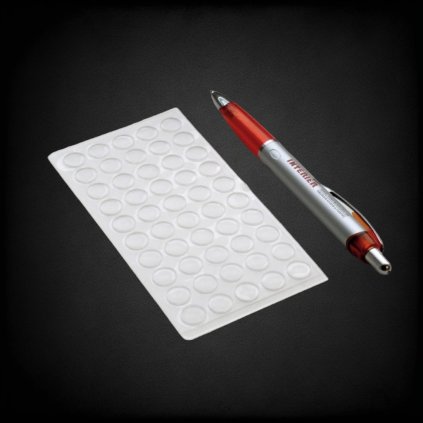 Silikónové tlmenie samolepiace - D7x1,5 mm /50 ks-list/