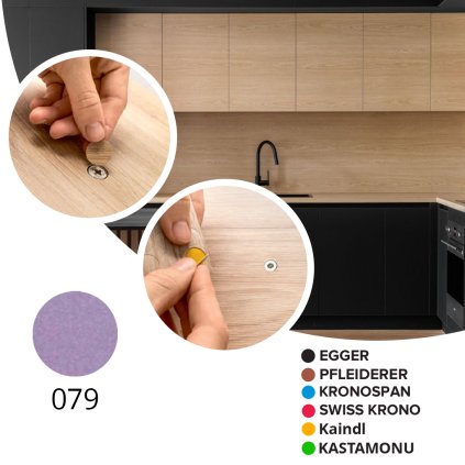 Krytka samolepiaca - 079 - Tmavo fialová - Ø 14 mm