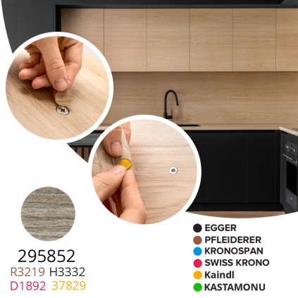 Krytka samolepiaca - 295852 - H3332 / R3219 / D1892 / 37829 - GR - Ø 14 mm