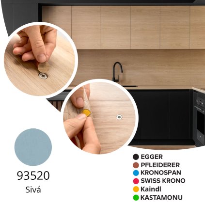 Krytka samolepiaca - 93520 Sivá - Ø 13 mm