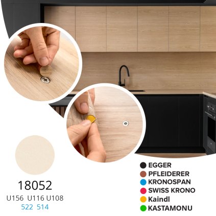 Krytka samolepiaca - 18052 - U156 / U116 / U108 / 522 / 514 - Ø 14 mm