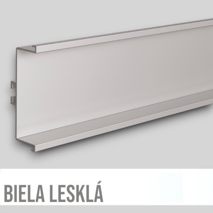 S157 - Úchytkový profil zásuvkový - 4,1 m biela lesk