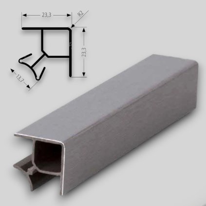 S150/i - Roh vnútorný a vonkajší 90° - výška 150 mm (Variant Farba Biela matná)