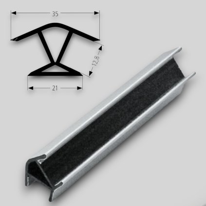 S150/c - Roh vnútorný a vonkajší 135° - výška 150 mm (Variant Farba Hliník - Natural)