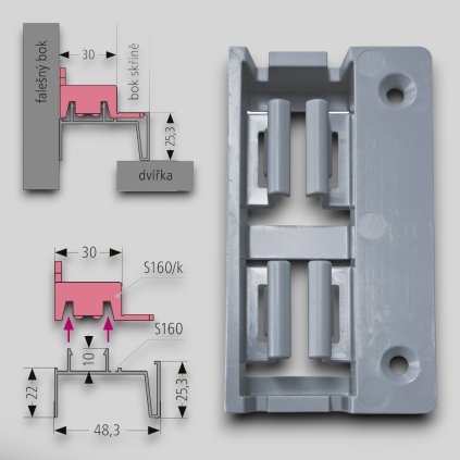 S160/k - klip k profilu S160
