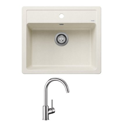 Blanco - SET 07/B: Batéria Mida - chróm + Drez Legra 6 (Variant Farba Antracit)