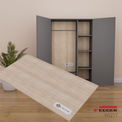EGGER - HDF - H5234 - Akácia Lakeland svetlá (H1277), lakovaná - 2800 x 2090 x 3 mm