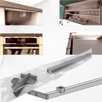 Hliníková vzpera 600 mm - varné panely