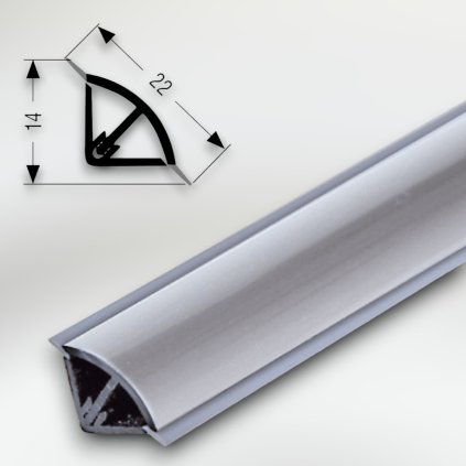 Tesniaci profil - L15/A - 3 m (Variant Farba Nerez)