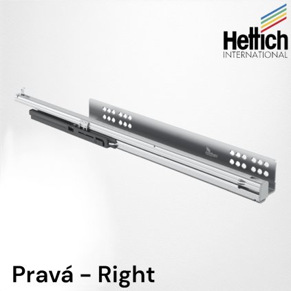 Hettich-QUADRO V6 EB23 plnovýsuv s tlmením pravý (Variant Dľžka 500 mm)