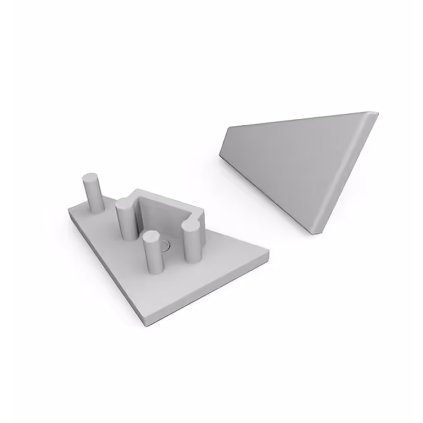 CORNER10 - 60° - Koncovka sivý plast