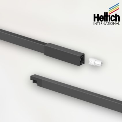 Hettich - ATIRA reling antracit pravý (Variant Dľžka 520 mm)