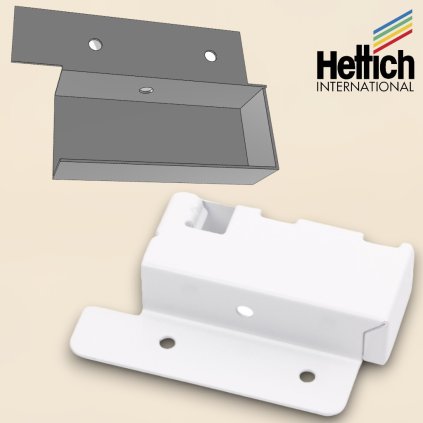 Hettich - ATIRA - Držiak chrbta 70 biely ľavý