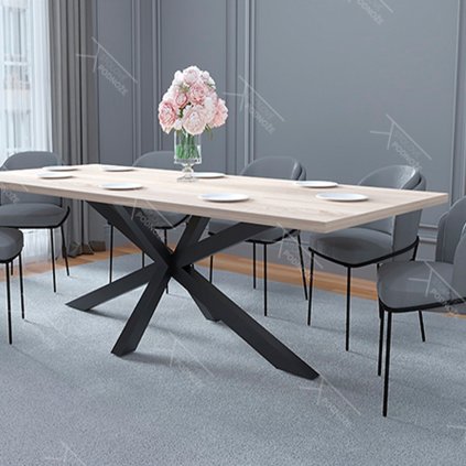 STOLOVÁ PODNOŽ  - OMEGA/01 -  k jedálenskému stolu čierna perlička