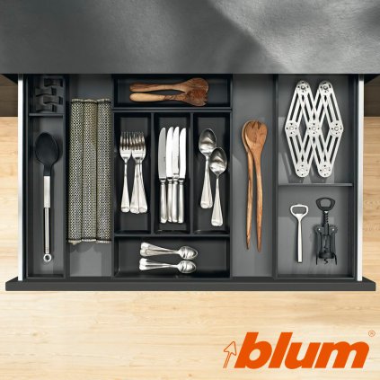 BLUM - AMBIA-LINE - zásuvkový rám, 100 x 450 mm, orion sivá - ZC7S450RS