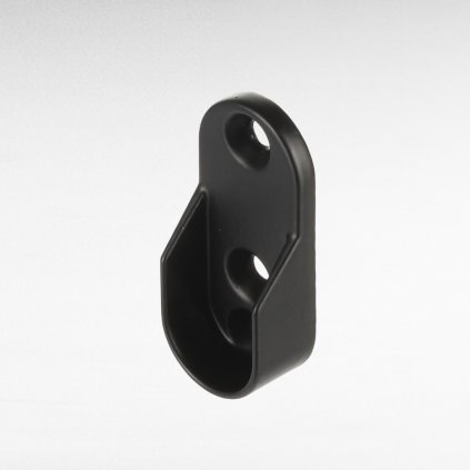 Objímka vešiaková pre oválnu tyč, 30x15mm, čierna