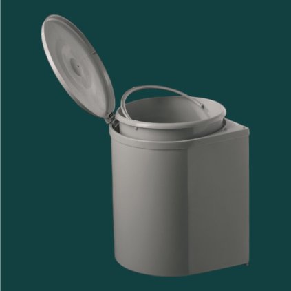 Smetný kôš WIRELI, 400mm, 12L, sivý