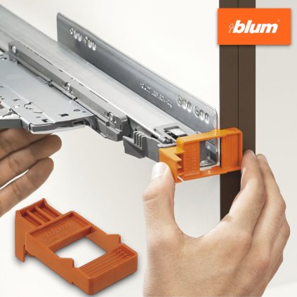 BLUM šablóna na nastavenie odstupu čela pre LEGRABOX/MOVENTO