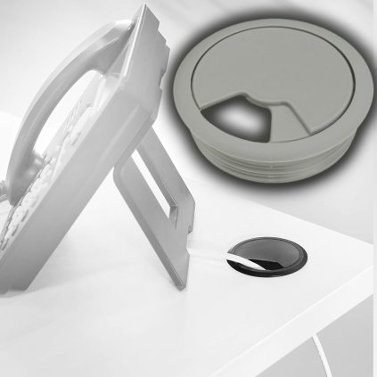 Priechodka káblová, 60 mm, sivá