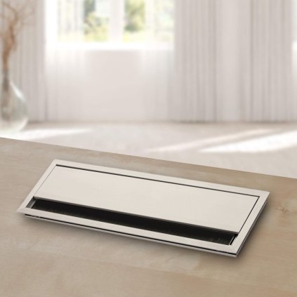 Priechodka káblová, 240 x 100 x 13 mm, hliník elox