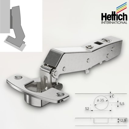 Hettich - SENSYS záves naložený 45° - B2